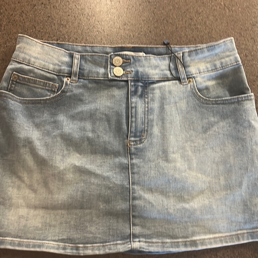 Garage denim skirt